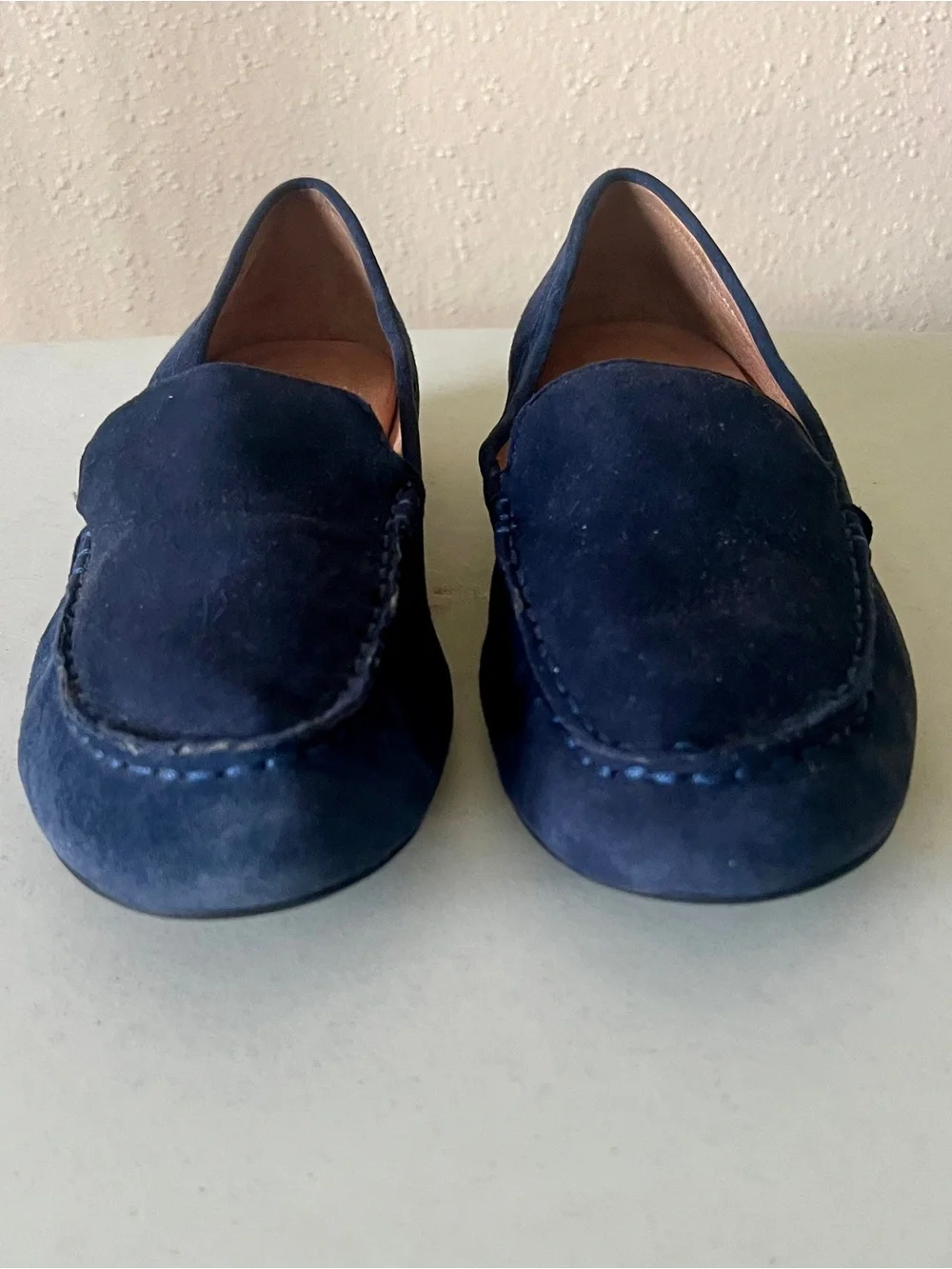 Antonio Melani Navy Blue Suede Loafers